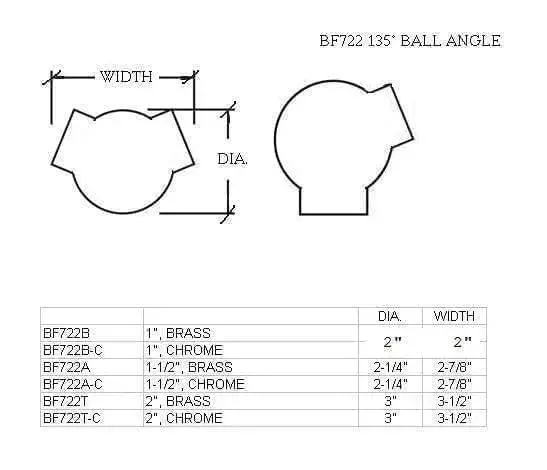 135° Ball Elbow for 1" Tubing