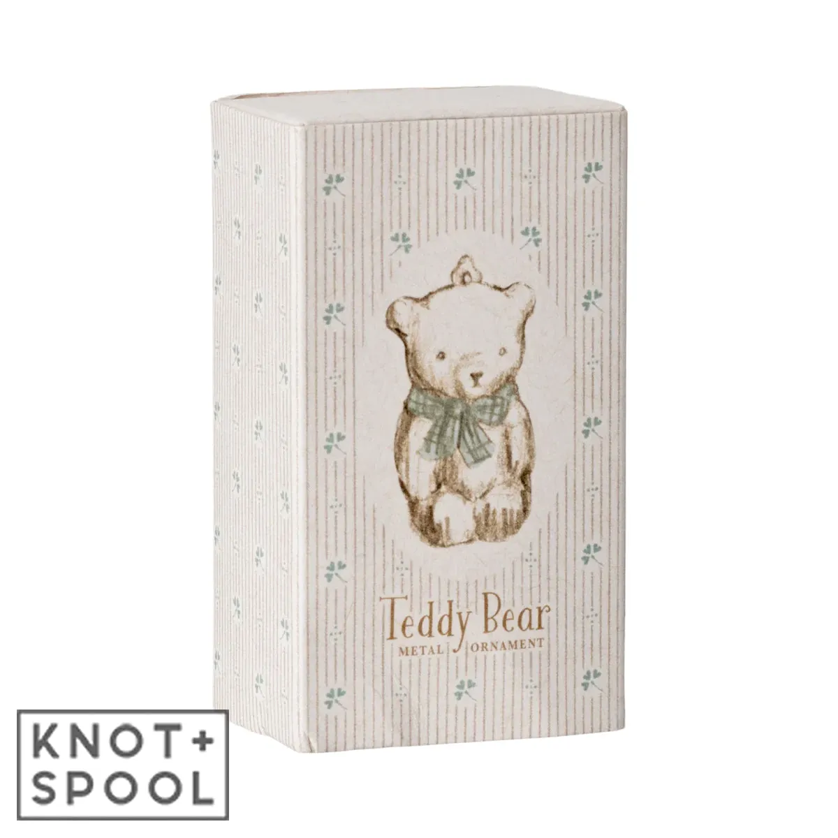 2024 Maileg Off-White & Blue Metal Teddy Bear Ornament