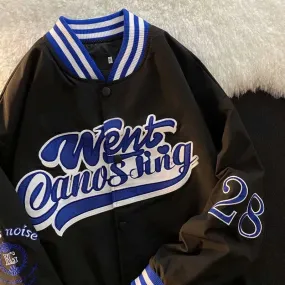 Alaska Varsity Jacket Vintage Embroidered Baseball Uniform Coat Men's Autumn Jacket