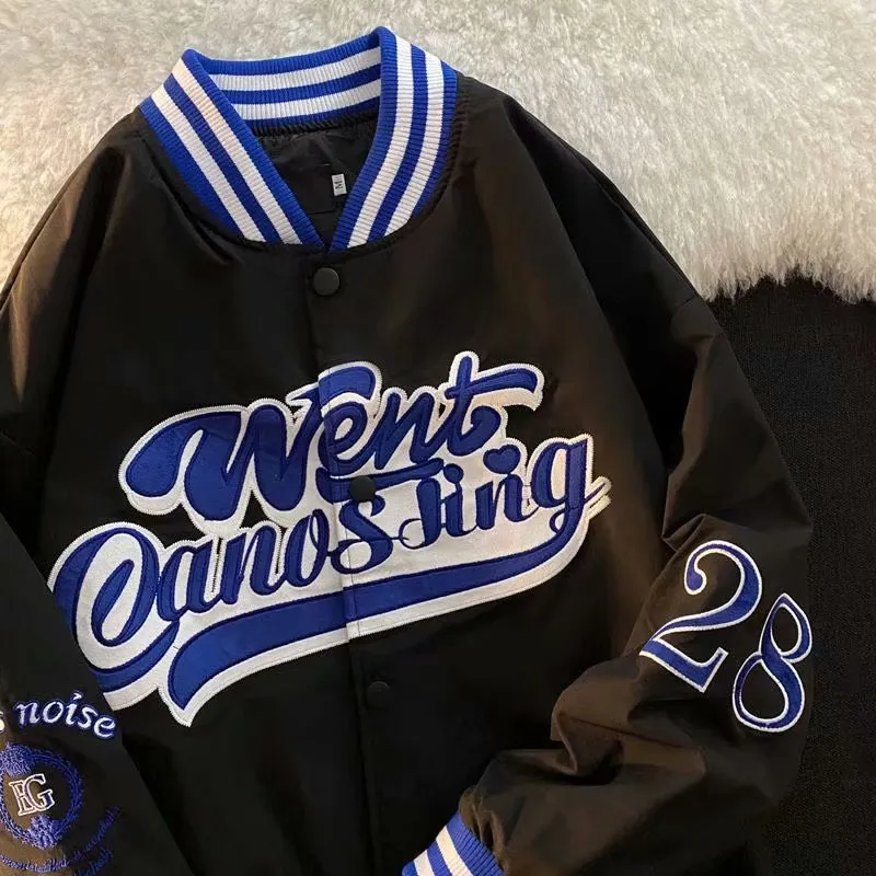 Alaska Varsity Jacket Vintage Embroidered Baseball Uniform Coat Men's Autumn Jacket