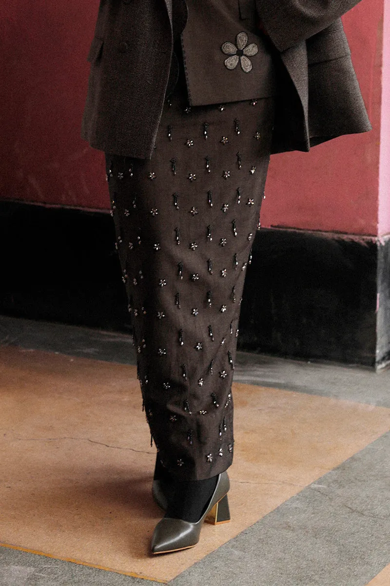 'BAARISH' Embellished Pencil skirt