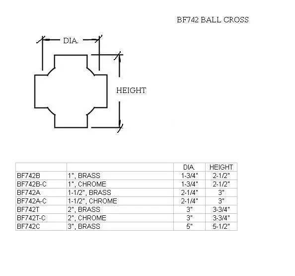 Ball Cross for 1" Tubing