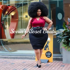BOSS PENCIL SKIRT-PLUS SIZE