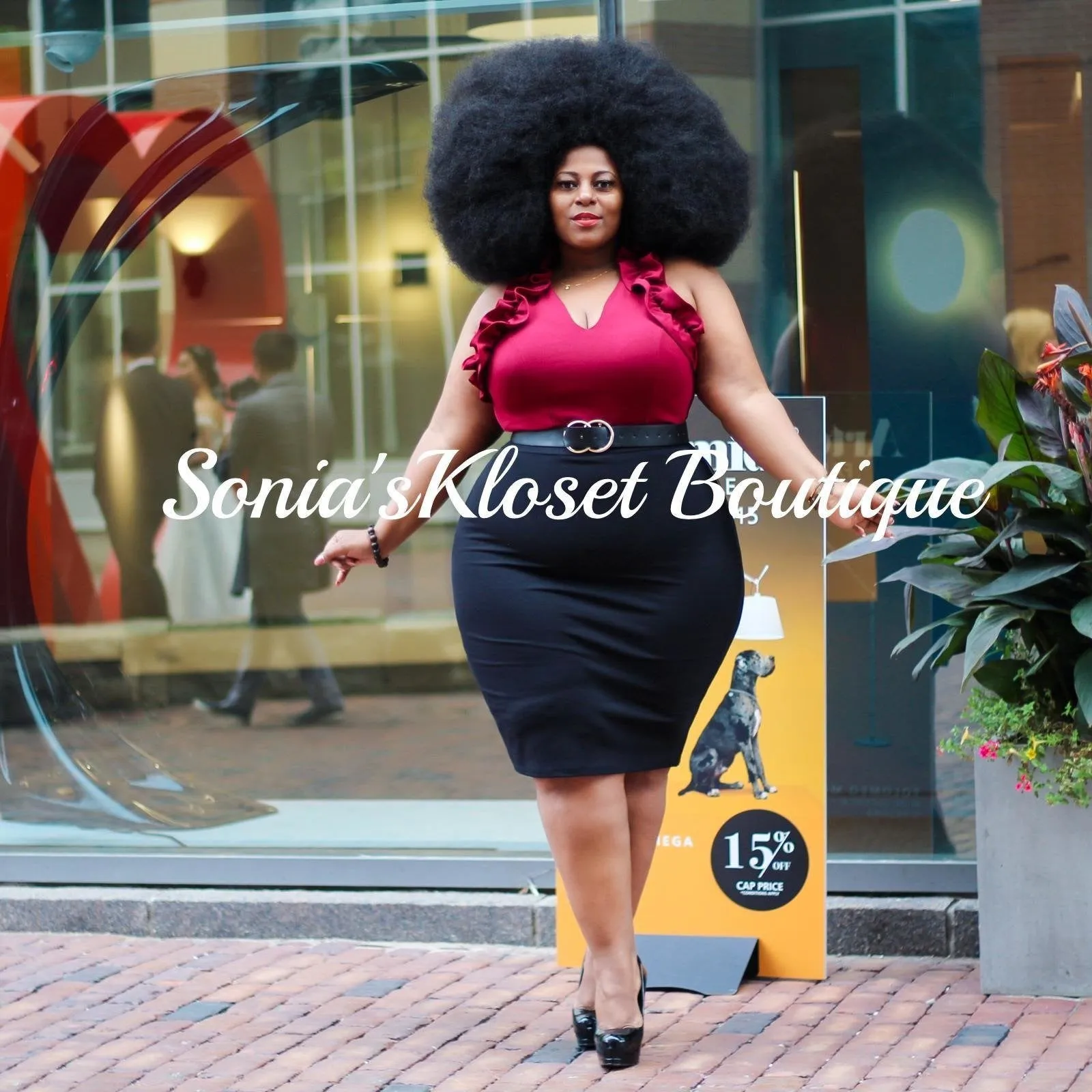 BOSS PENCIL SKIRT-PLUS SIZE