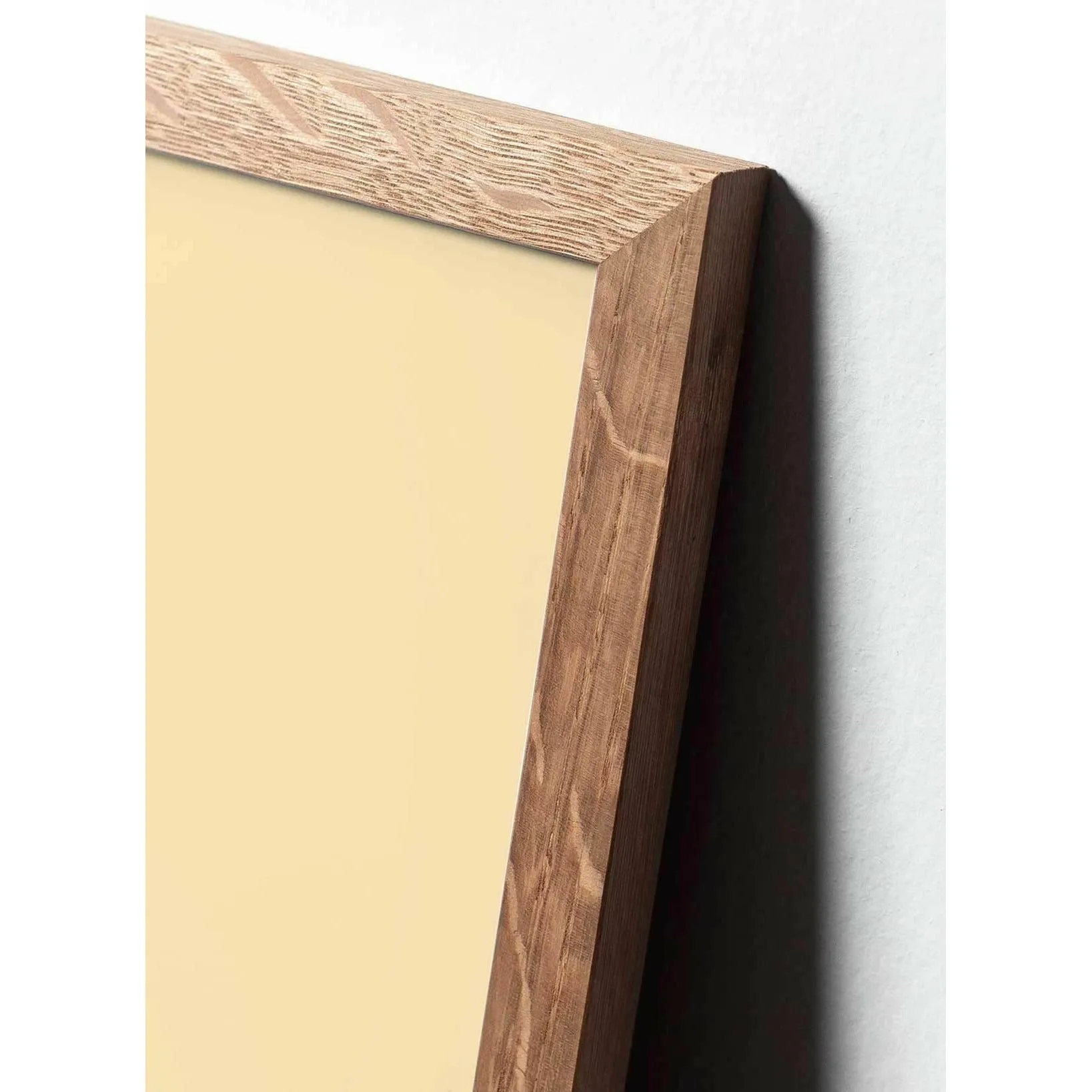 Brainchild Teddy Bear Classic Poster, Frame Made Of Light Wood 50x70 Cm, White Background