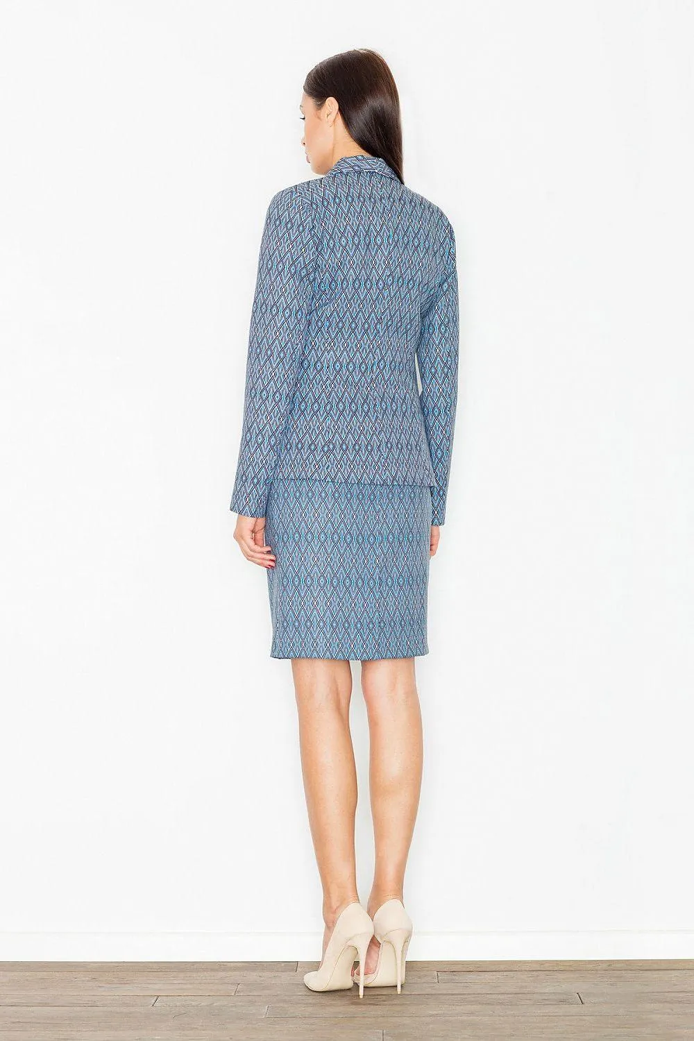 Chic Printed Pencil Skirt with Hidden Zip - Available in Multiple Sizes