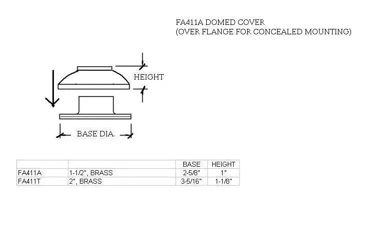 Domed Cover Flange for 2" OD Tubing