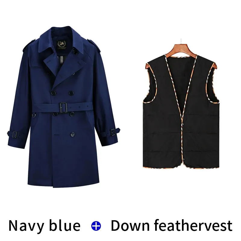 Double-breasted Windbreaker Trench Coat
