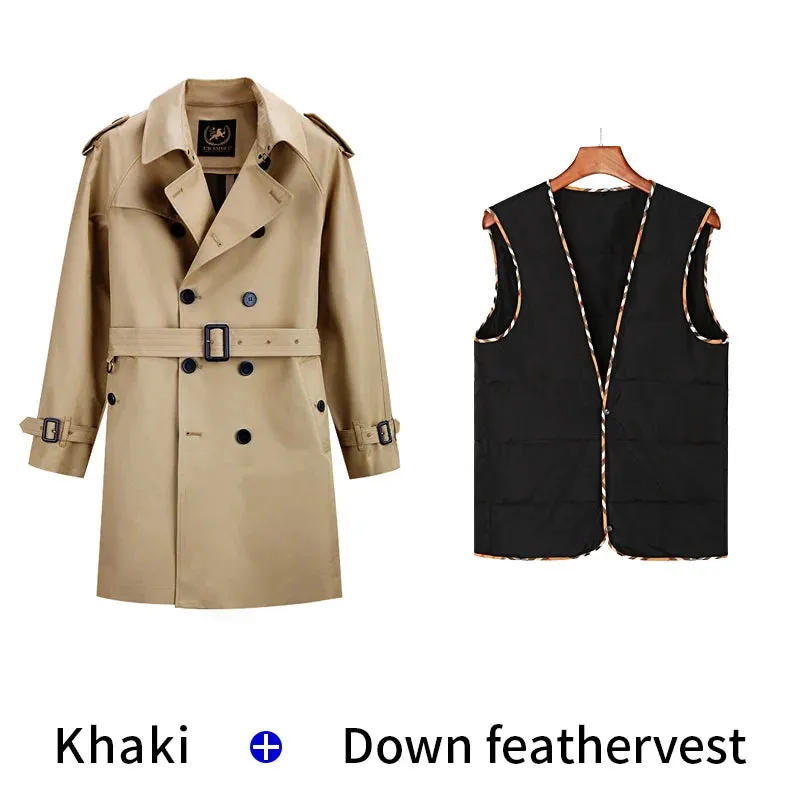Double-breasted Windbreaker Trench Coat