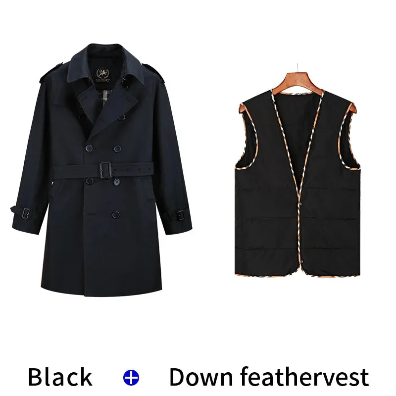 Double-breasted Windbreaker Trench Coat