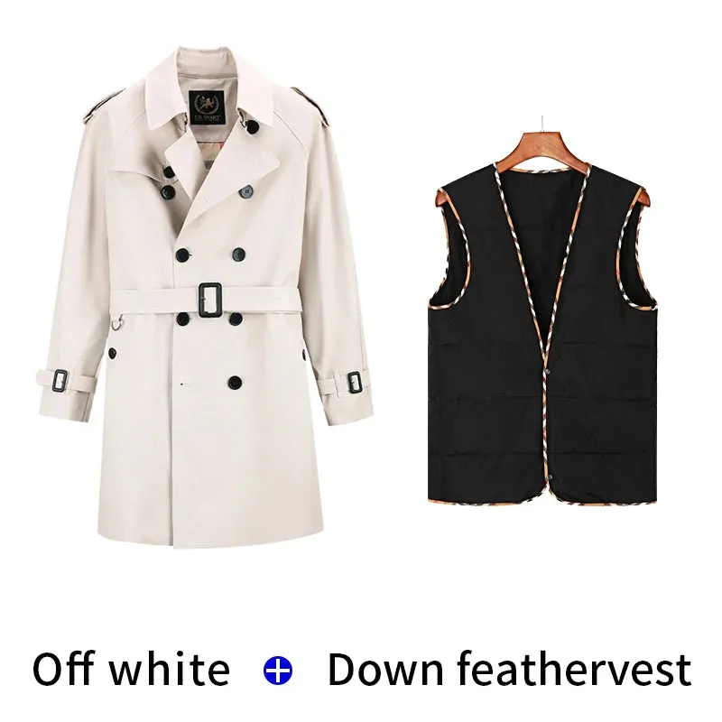 Double-breasted Windbreaker Trench Coat