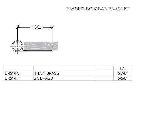 Elbow Bar Bracket 1-1/2" Tubing