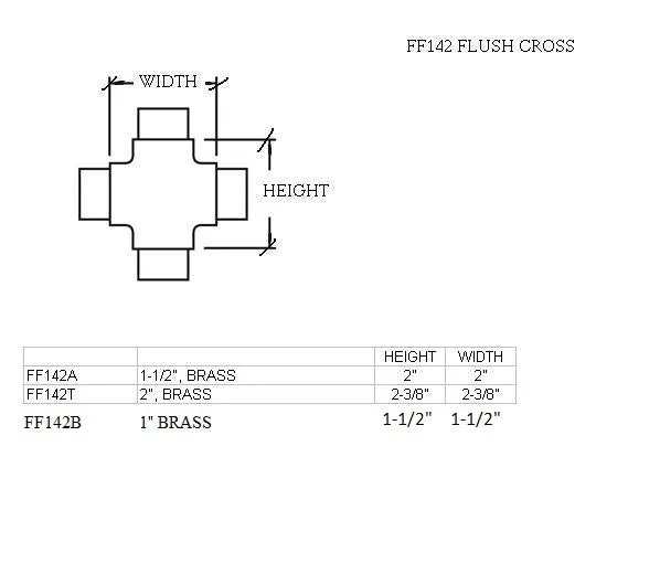Flush Cross for 1" Tubing