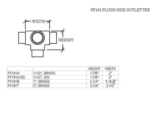 Flush Side Outlet Tee for 1" Tubing