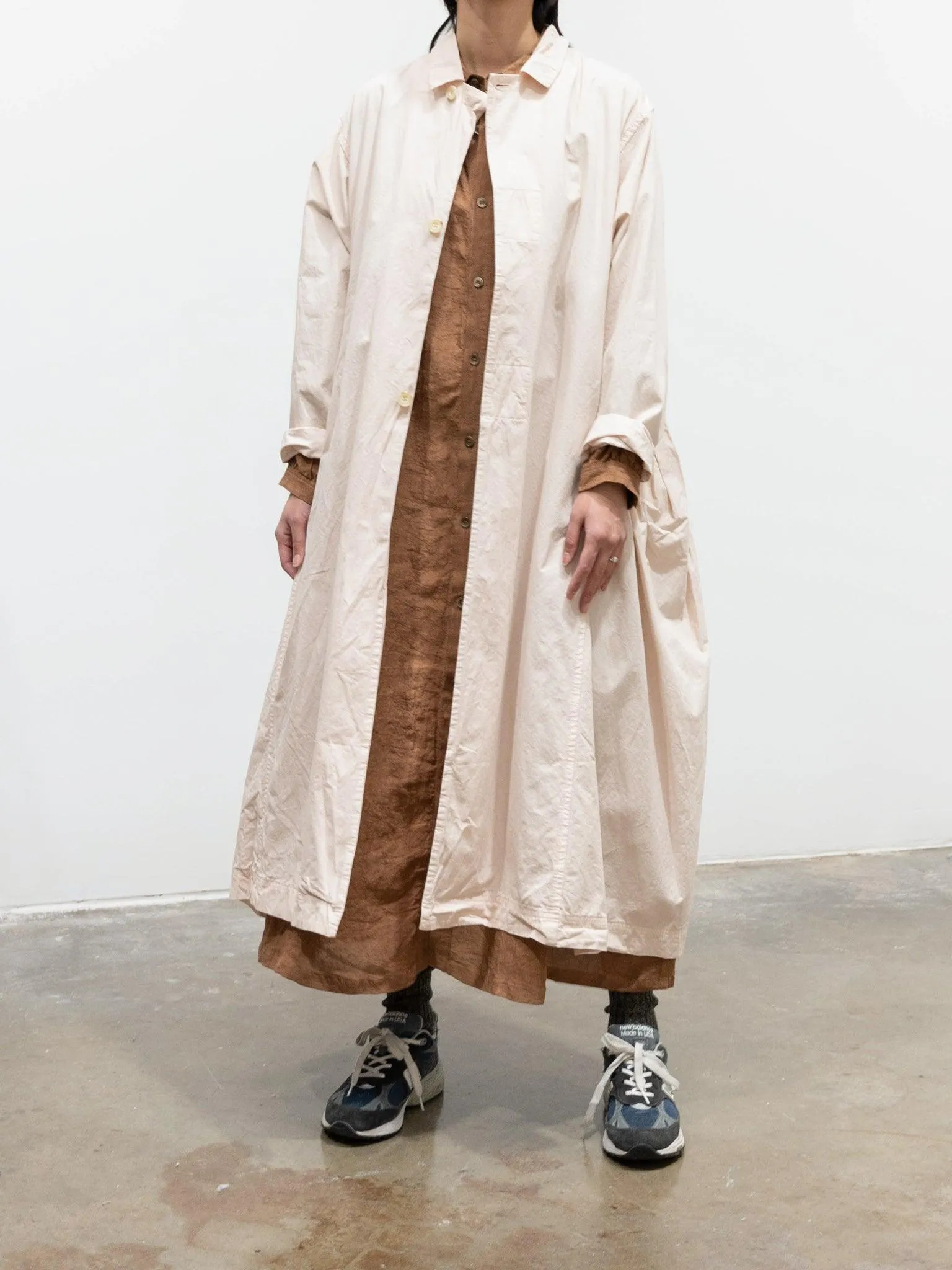 Gather Pocket Coat - Light Pink