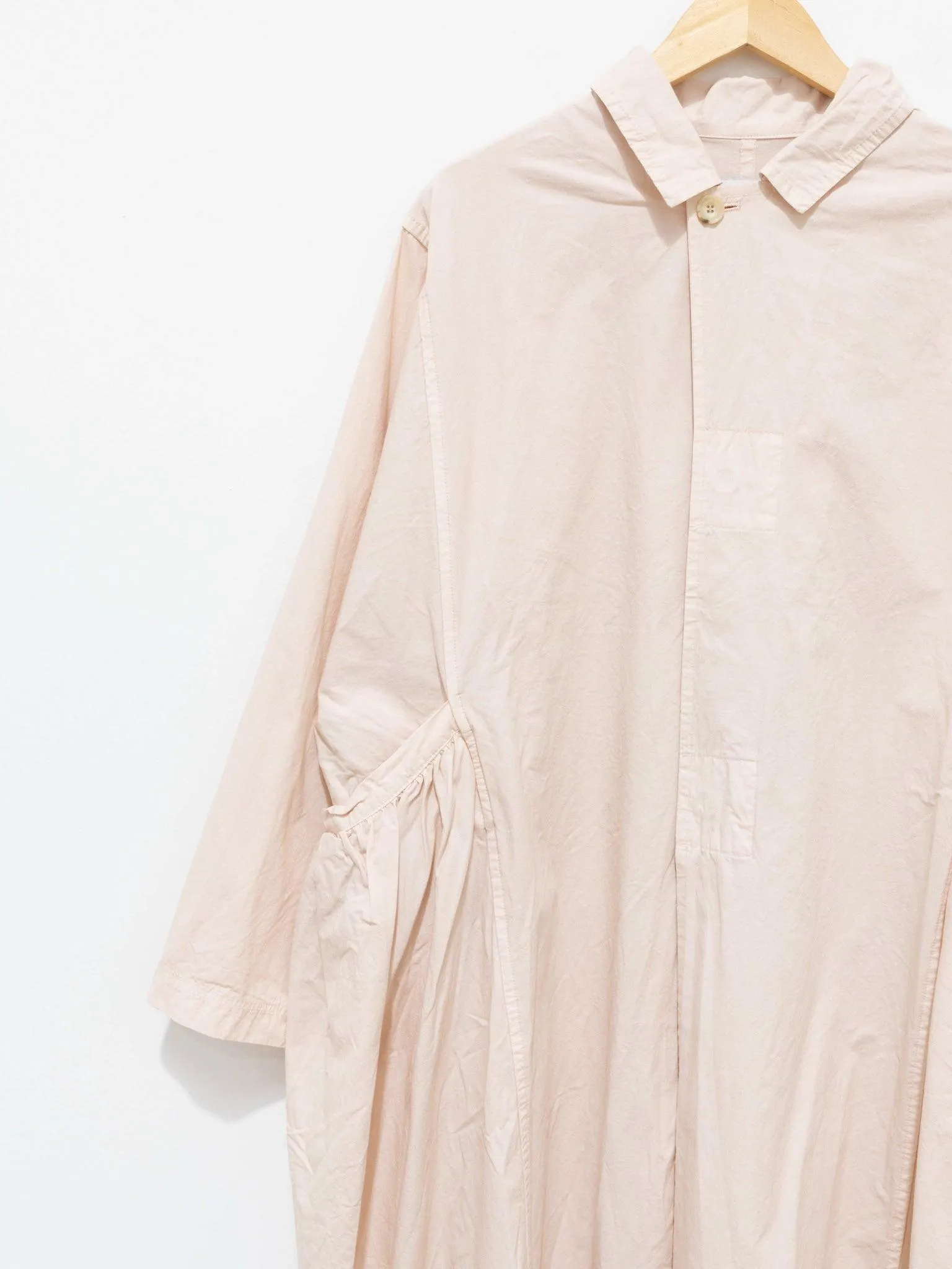 Gather Pocket Coat - Light Pink