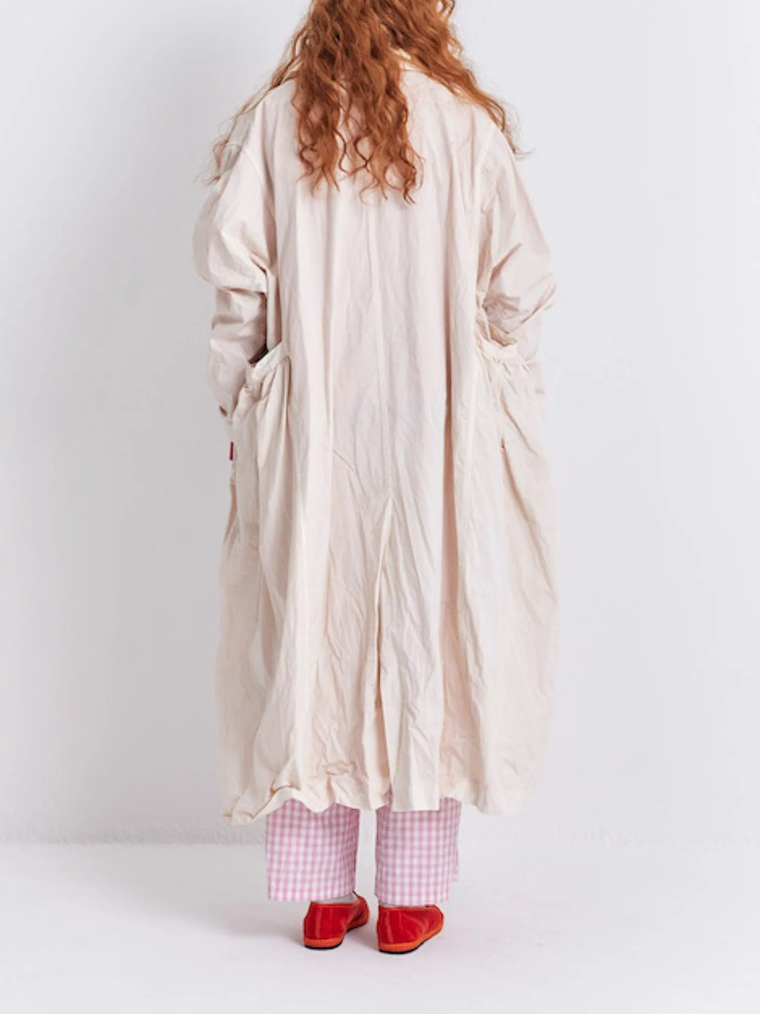 Gather Pocket Coat - Light Pink