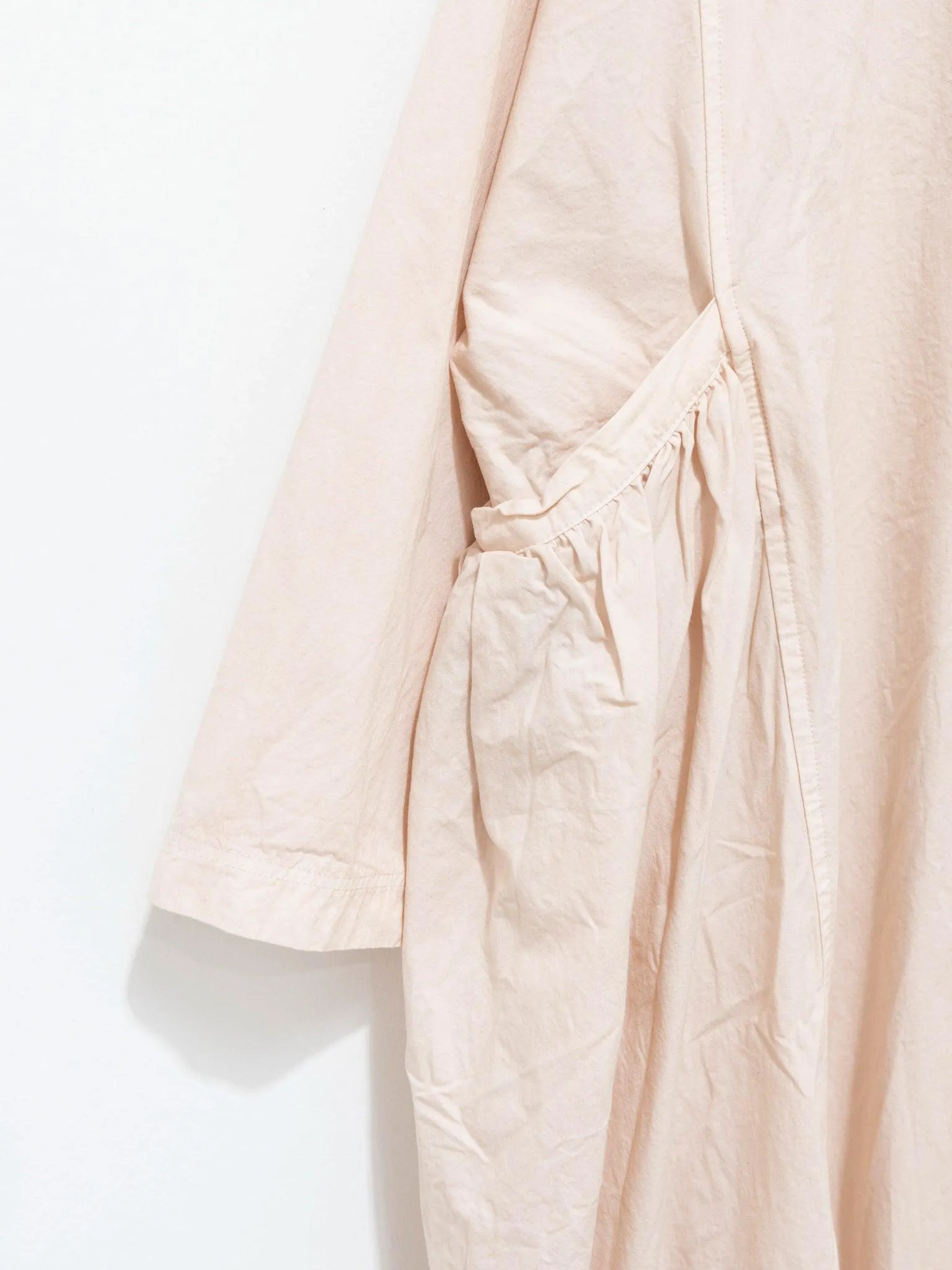 Gather Pocket Coat - Light Pink