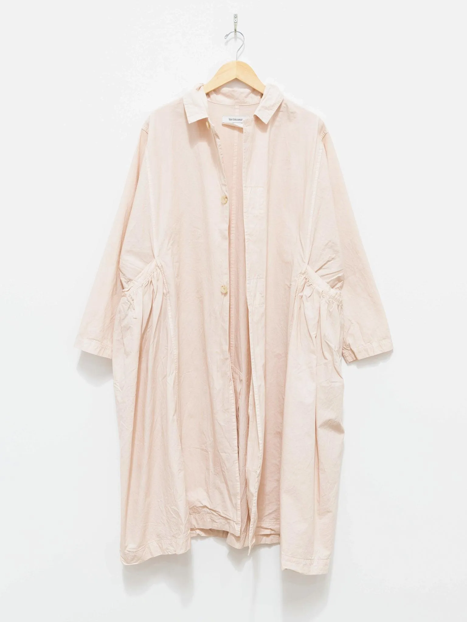 Gather Pocket Coat - Light Pink