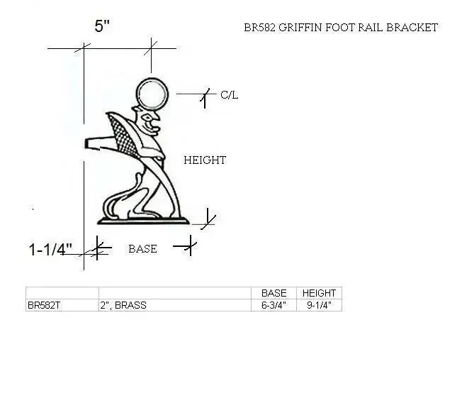 Griffin Foot Rail Bracket