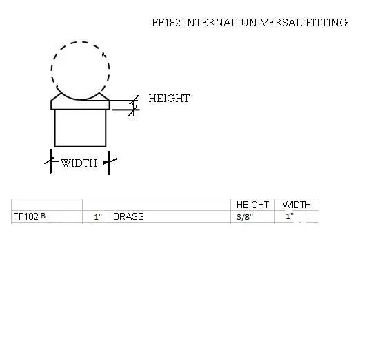 Internal Universal Fitting for 1" Tubing