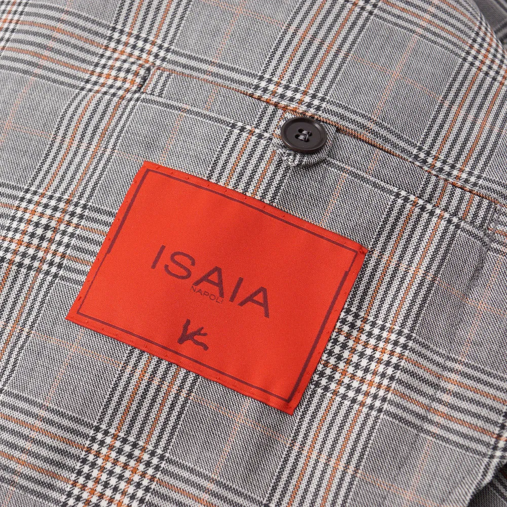 Isaia Slim-Fit Glen Plaid Wool Sport Coat