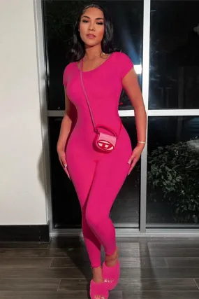 JB413 Short Sleeve Bodycon Jumpsuits