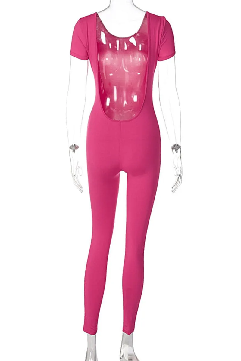 JB413 Short Sleeve Bodycon Jumpsuits