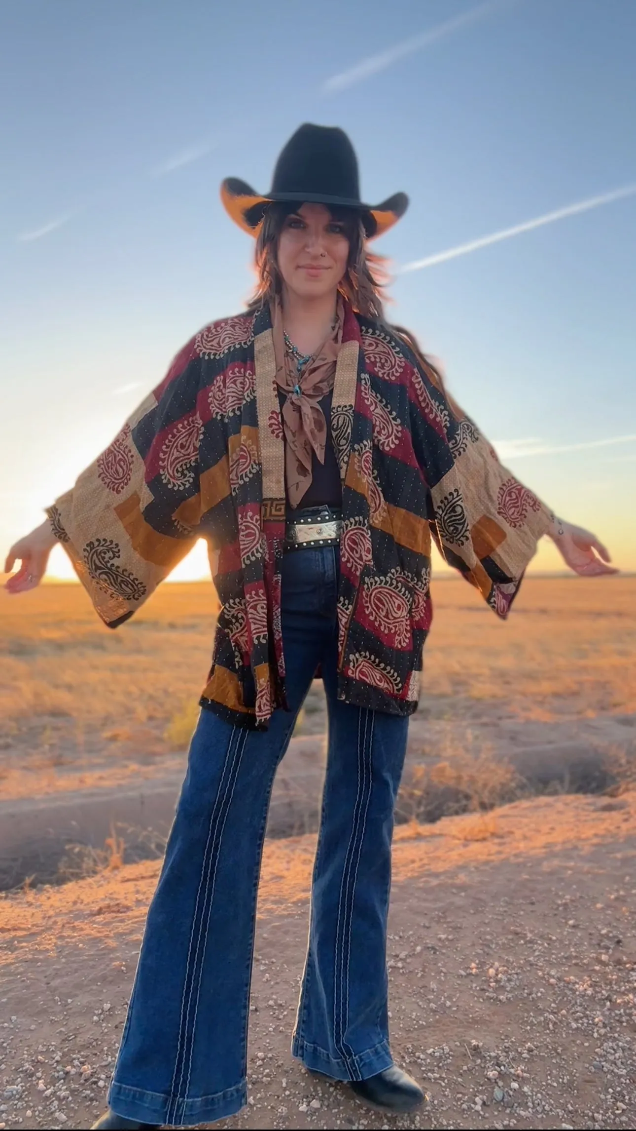 Kantha Reversible Kimono Coat - 033