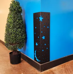 Moon & Stars Corner Protector - Outdoor and Garden Decor - Metal Yard Art - Corner Guard - Indoor Corner Decor - Wall Decor