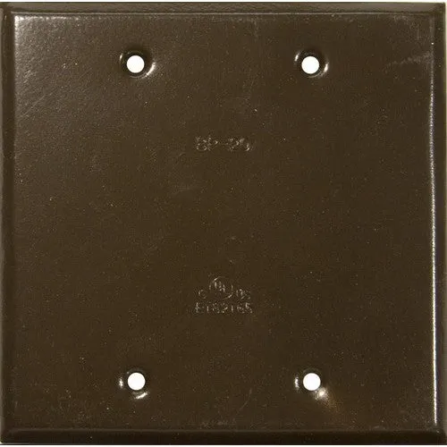 Morris Products 37264 Two Gang Blank Cover Bronze