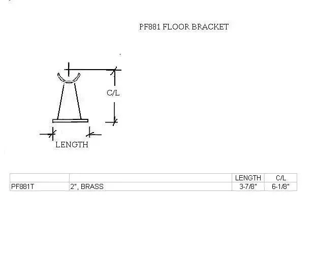 Open Saddle Floor Bracket For 2" Tubing