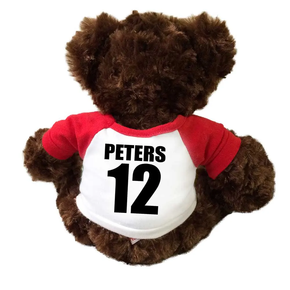 Personalized Football Teddy Bear - 13" Brown Vera Bear