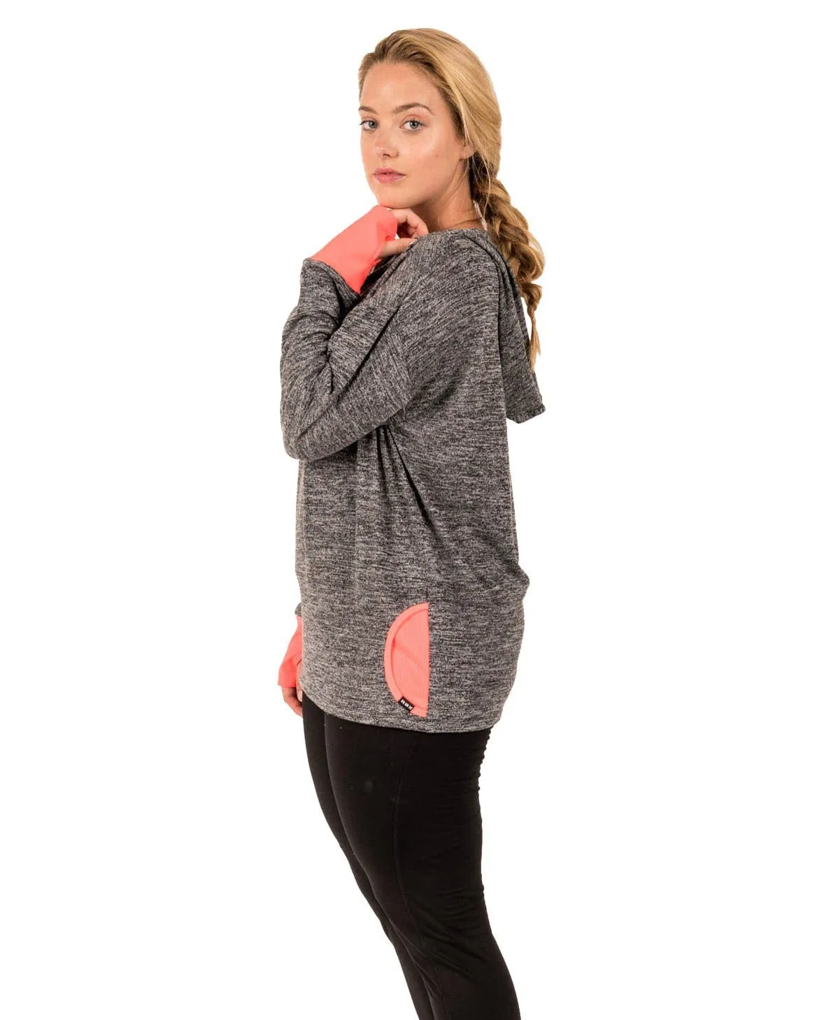 Plus Light Sweater Relaxed Fit Hooded Long Sleeve Shirt
