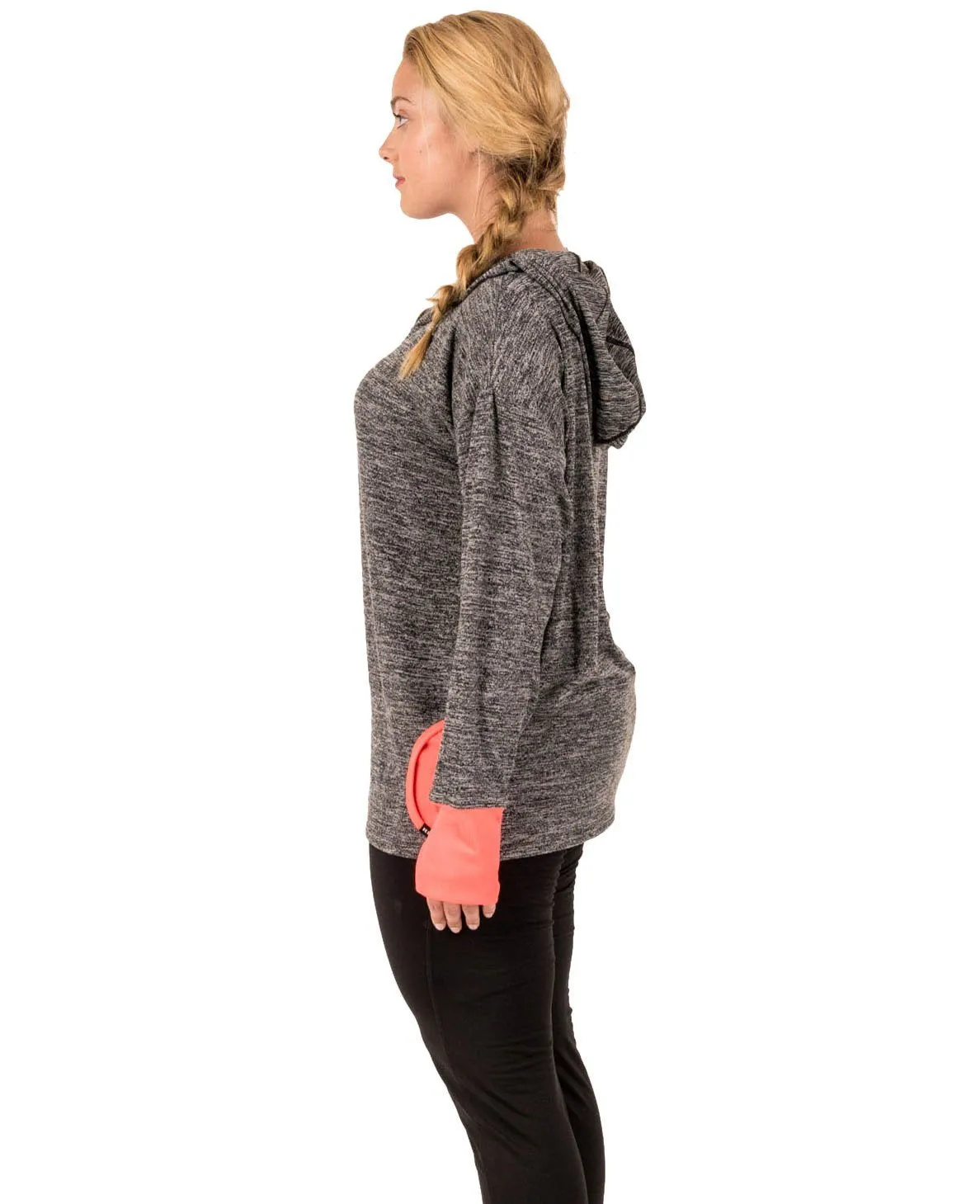 Plus Light Sweater Relaxed Fit Hooded Long Sleeve Shirt