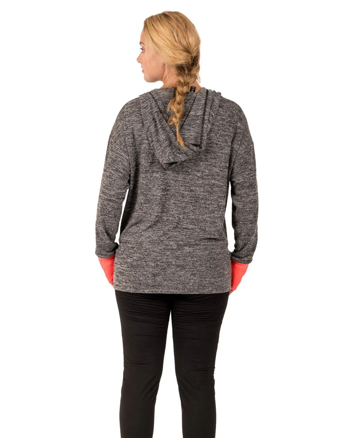 Plus Light Sweater Relaxed Fit Hooded Long Sleeve Shirt