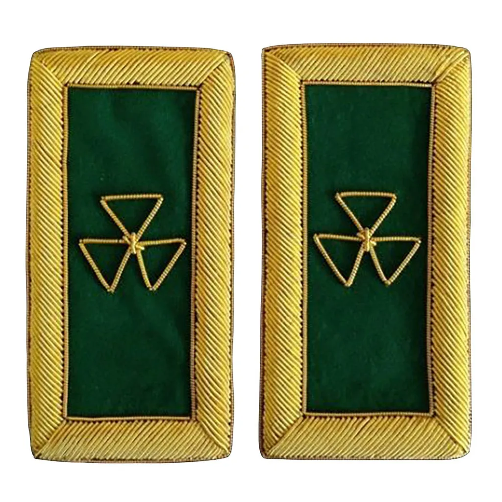 Prelate Knights Templar Commandery Frock Coat Shoulder Board - Bullion Embroidery