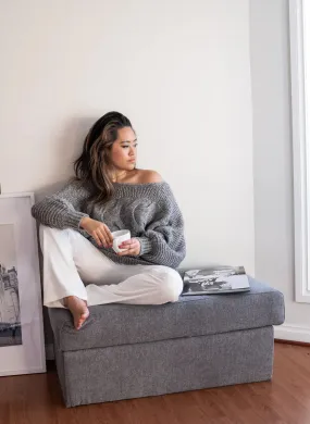 Sass Alyce Knit Jersey in Black or Grey Marle