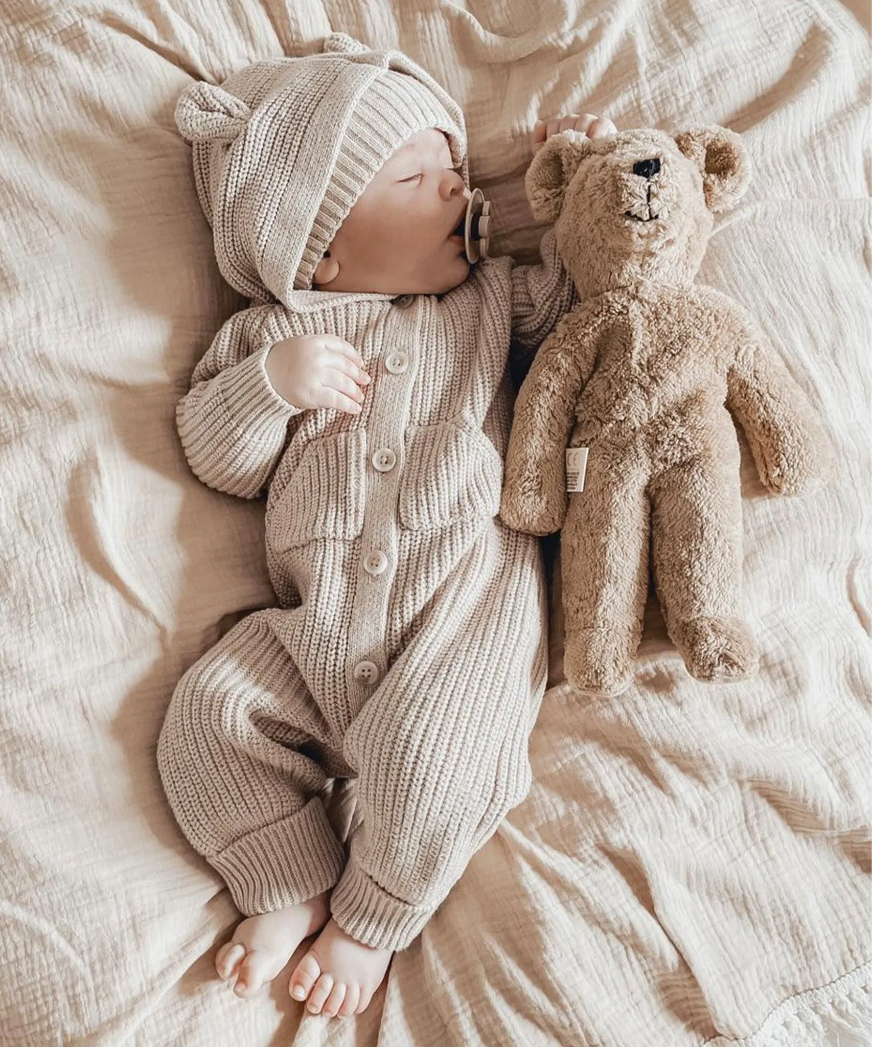 Senger Small Floppy Beige Bear