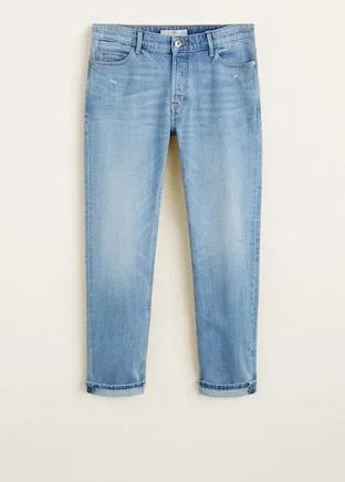 Slim Fit Light Wash Tim Jeans