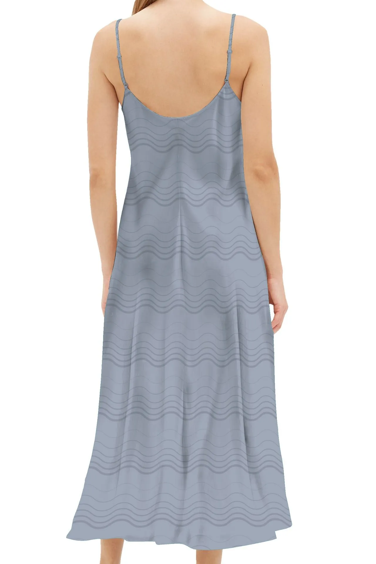 Sustainable Vegan Silk Midi Camisole Slip Dress