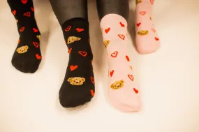 Valentine's Teddy Bear Socks