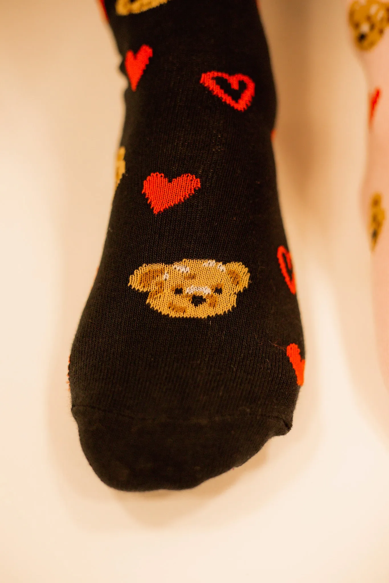 Valentine's Teddy Bear Socks