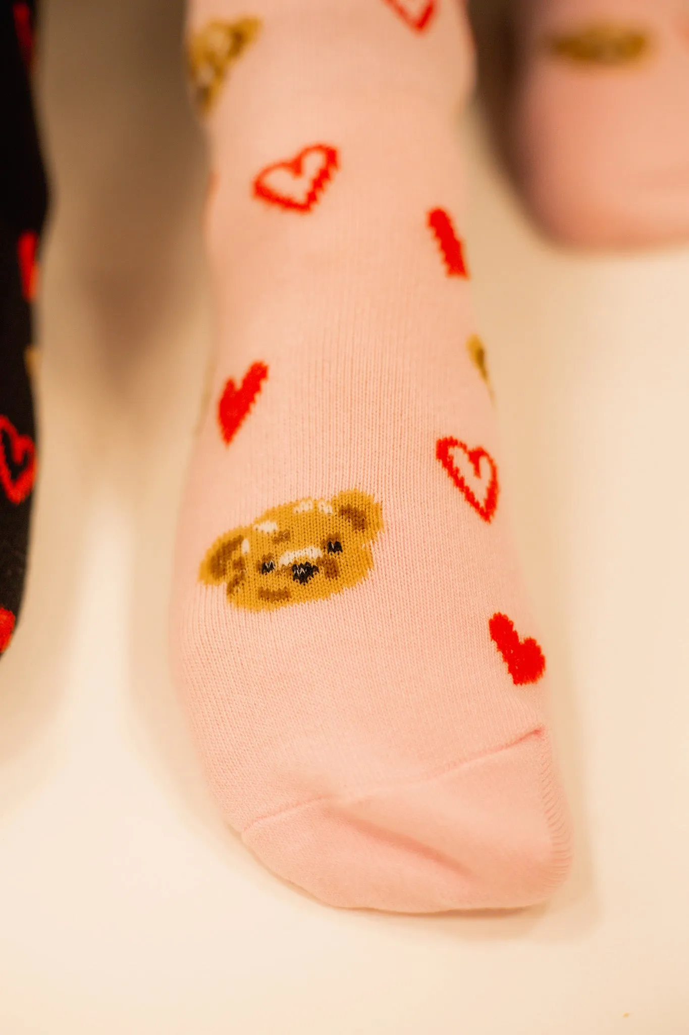 Valentine's Teddy Bear Socks