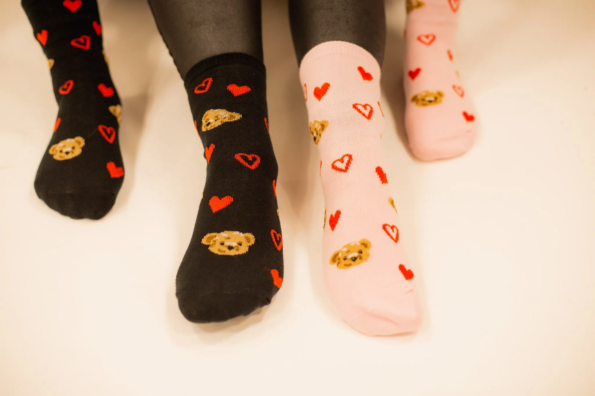 Valentine's Teddy Bear Socks