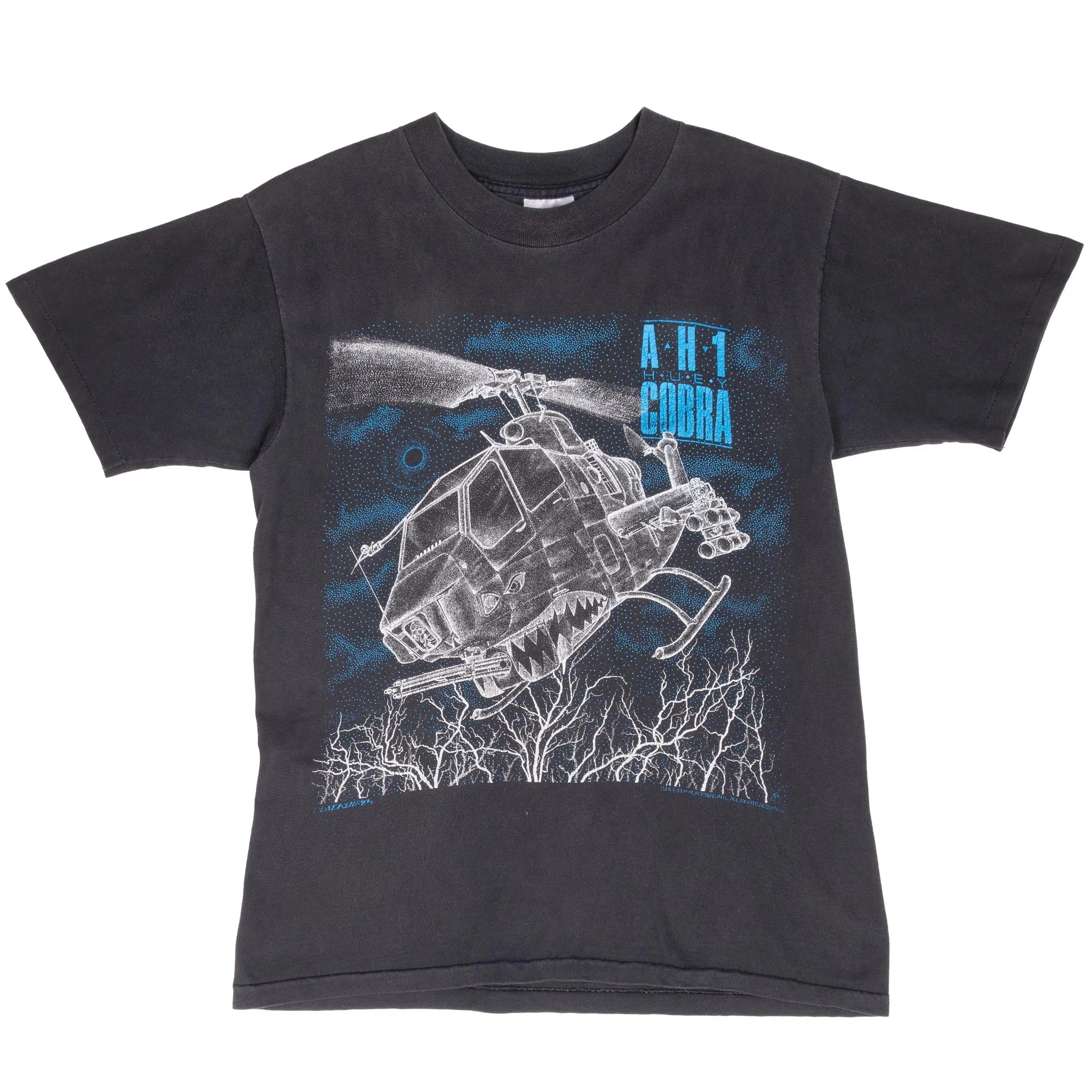 VINTAGE AH1 HUEY COBRA HELICOPTER TEE SHIRT 1990S MEDIUM MADE IN USA